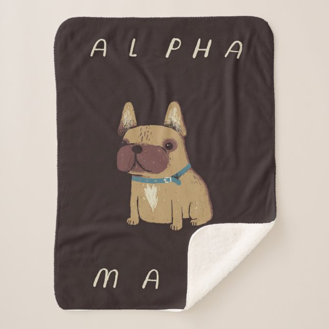 Cobertor Sherpa alfa frenchie (Frente)