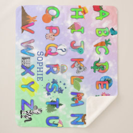 Cobertor Sherpa Alfabeto