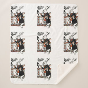 Cobertor Sherpa Alice White Rabbit Classic Wonderland