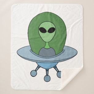 Cobertor Sherpa Alienígena em sua nave espacial