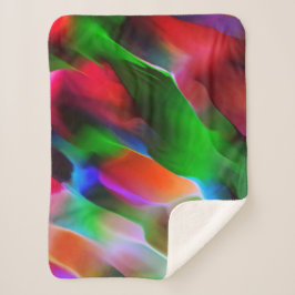 Cobertor Sherpa Alivio e profundidade verdes e vermelhos escuros