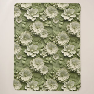 Cobertor Sherpa Alivio Floral 3D Elegante