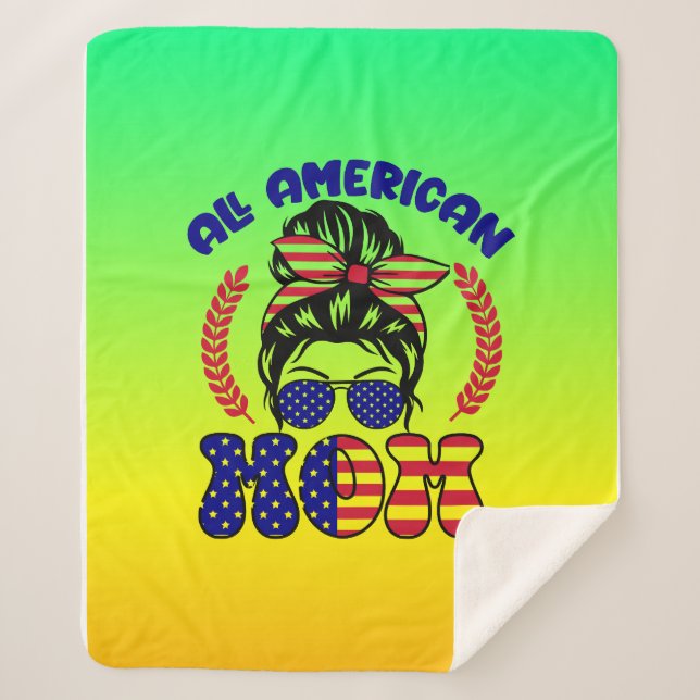 Cobertor Sherpa All American Mom-32169 (Frente)