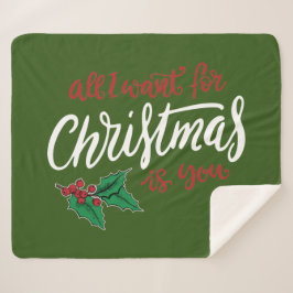 Cobertor Sherpa All I want for Christmas