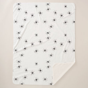 Cobertor Sherpa Allover Spiders Halloween