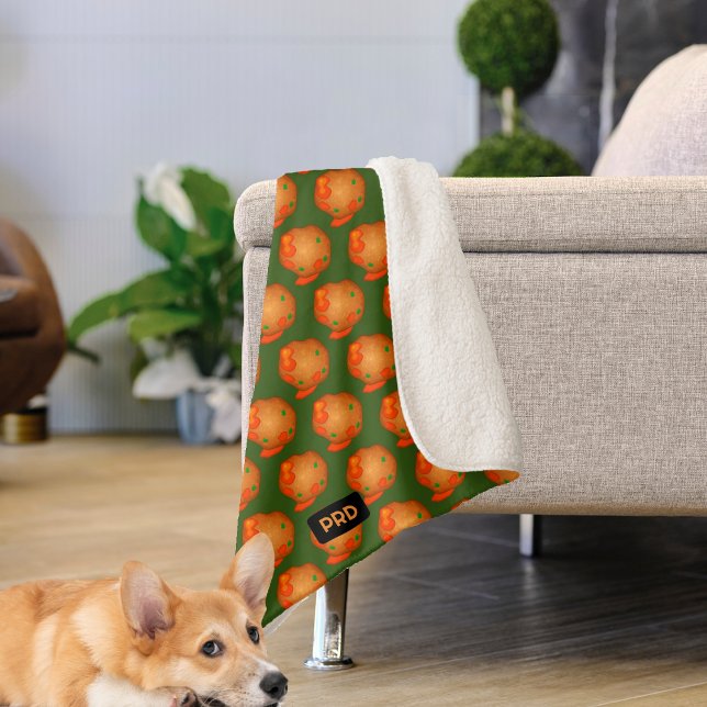 Cobertor Sherpa Almôndegas - Estilo Italiano - Adicionar iniciais  (Criador carregado)