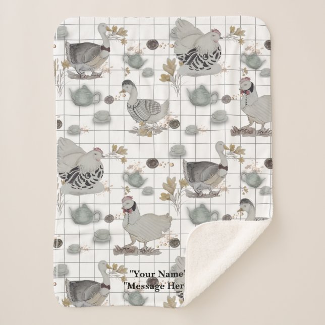 Cobertor Sherpa Alta Couture impressão (Frente)