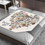 Cobertor Sherpa Amando a vida com você Colagem de 51 fotos em form<br><div class="desc">Colagem de fotos "Heart Shaped" com 51 de suas fotos favoritas e escrita com sua vida amorosa. O modelo de foto é configurado para exibir automaticamente suas fotos em forma cardíaca. A colagem usa fotos verticais, quadradas e paisagísticas. Se tiver algum problema com o posicionamento da imagem, tente recortar para...</div>