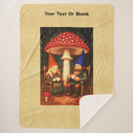 Cobertor Sherpa Amanita Mushroom e Gnomos