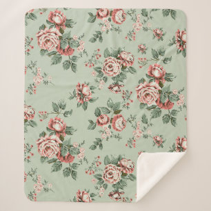 Cobertor Sherpa Amante de flores multi-motif ornamento Sintomas