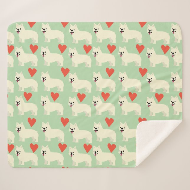 Cobertor Sherpa Amante do Frenchie (Frente (Horizontal))