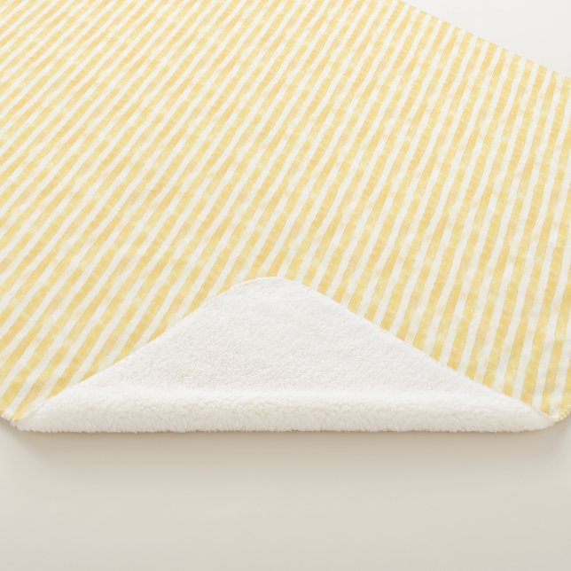 Cobertor Sherpa Amarelo Listras de Páscoa Fofo (3/4)