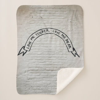 Cobertor Sherpa Ame-me amante-me querida aspas