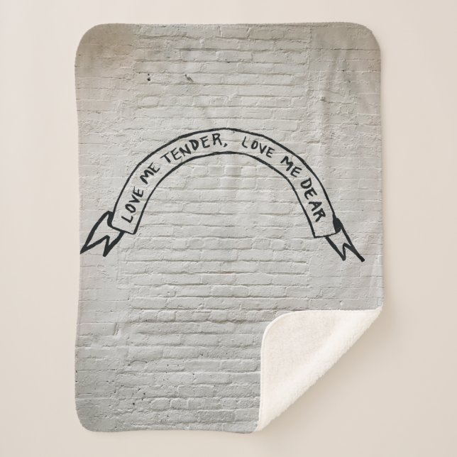 Cobertor Sherpa Ame-me amante-me querida aspas (Frente)