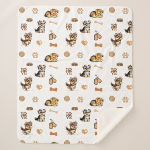 Cobertor Sherpa Ame o meu Yorkie