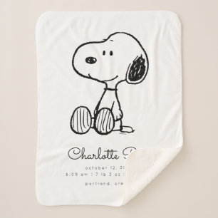 Cobertor Sherpa Amendoins   Bebê Snoopy