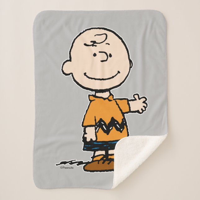Cobertor Sherpa Amendoins | Charlie Brown (Frente)