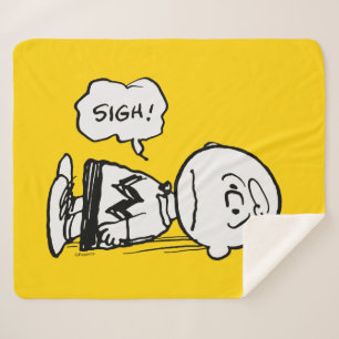 Cobertor Sherpa Amendoins   Charlie Brown está abaixado