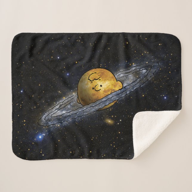 Cobertor Sherpa Amendoins | Charlie Brown Spaced Out (Frente (Horizontal))