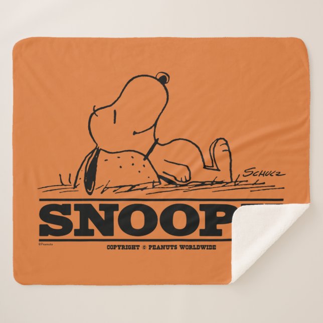 Cobertor Sherpa Amendoins | Descanso de Snoopy (Frente (Horizontal))