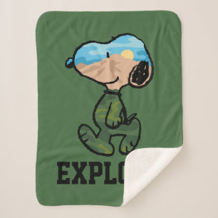 Cobertor Sherpa Amendoins   Esnoopia Excelente ao ar livre