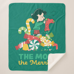 Cobertor Sherpa Amendoins   Lucy the More the Merrier
