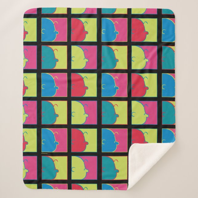 Cobertor Sherpa Amendoins | Modern Pop Art Charlie Brown (Frente)