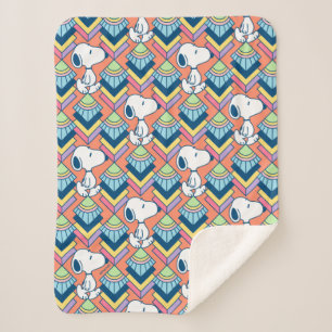 Cobertor Sherpa Amendoins   Padrão de Sonhos de Deco Snoopy