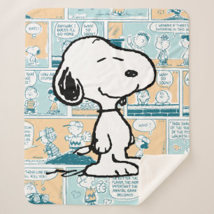Cobertor Sherpa Amendoins   Padrões de banda desenhada Snoopy