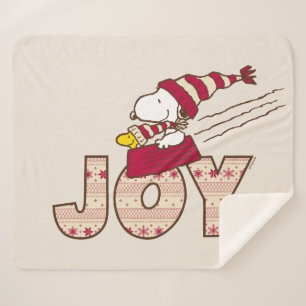 Cobertor Sherpa Amendoins   Passeio De Snoopy & Woodstock Joy