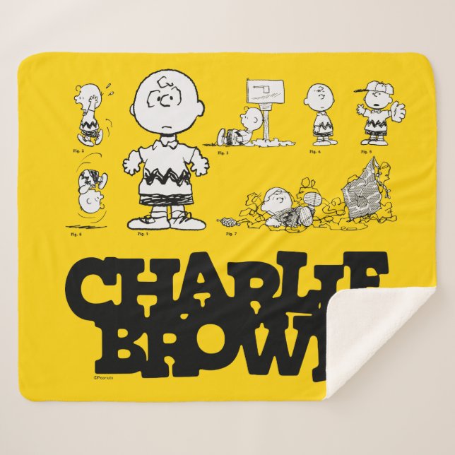 Cobertor Sherpa Amendoins | Sempre Charlie Brown (Frente (Horizontal))