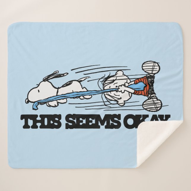 Cobertor Sherpa Amendoins | Snoopy & Linus (Frente (Horizontal))