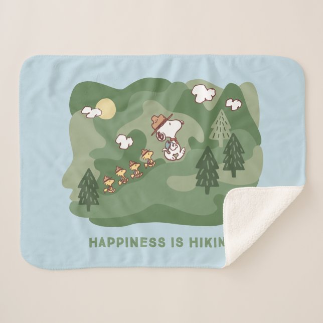 Cobertor Sherpa Amendoins | Snoopy & Woodstock caminhando (Frente (Horizontal))
