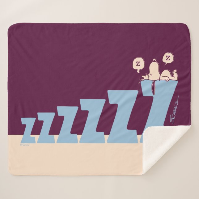 Cobertor Sherpa Amendoins | Snoopy & Woodstock Nap (Frente (Horizontal))