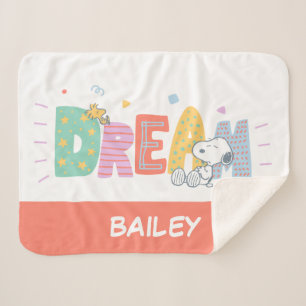 Cobertor Sherpa Amendoins   Sonho de Snoopy & Woodstock