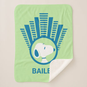 Cobertor Sherpa Amendoins   Sonhos De Deco Azul De Snoopy