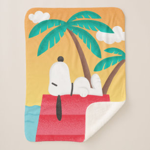 Cobertor Sherpa Amendoins   Sonhos De Deco Tropical Snoopy