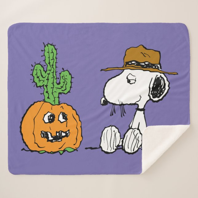 Cobertor Sherpa Amendoins | Spike's Desert Halloween (Frente (Horizontal))