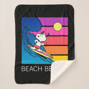 Cobertor Sherpa Amendoins Surfe em Snoopy