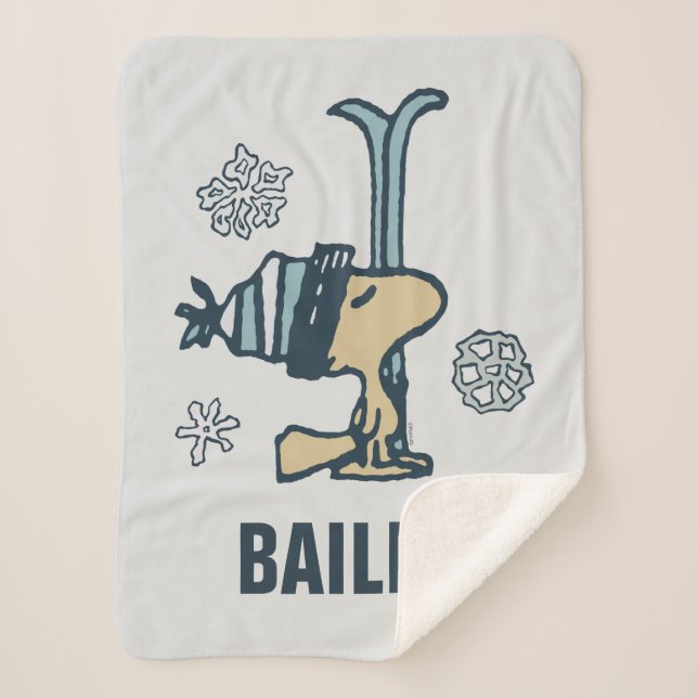 Cobertor Sherpa Amendoins | Woodstock Ski Pro | Adicione seu nome (Frente)