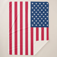 American Flag Sherpa Blanket
