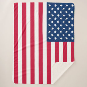 Cobertor Sherpa American Flag Sherpa Blanket