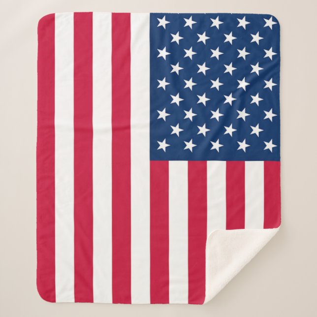 Cobertor Sherpa American Flag Sherpa Blanket (Frente)