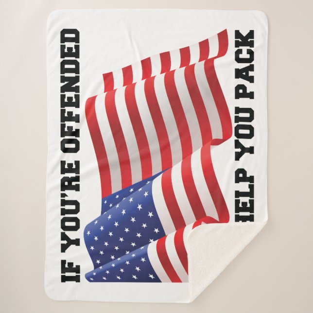 Cobertor Sherpa American patriot (Frente)