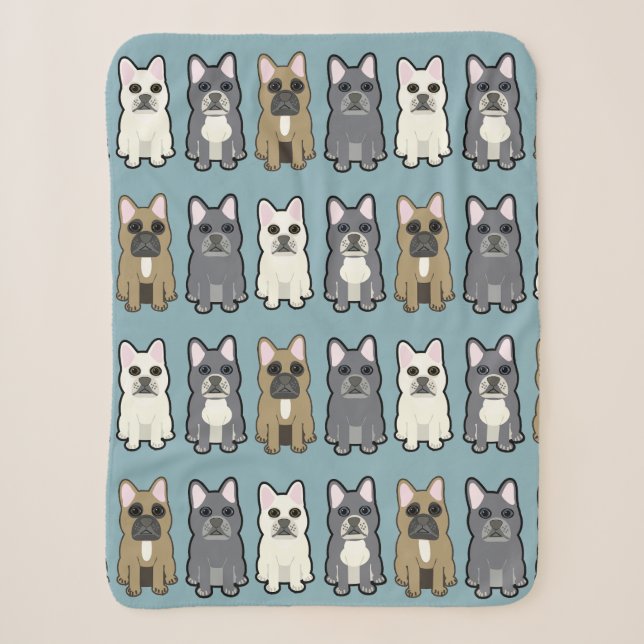 Cobertor Sherpa Amigos Frenchie (Frente)