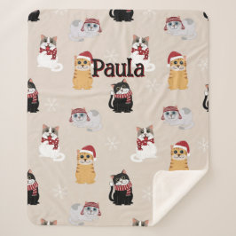 Cobertor Sherpa Amo meus gatos