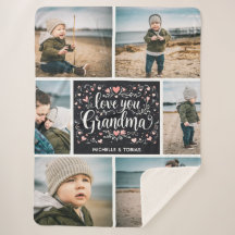 Amo Você Avó Colagem Personalizada de 6 Fotos