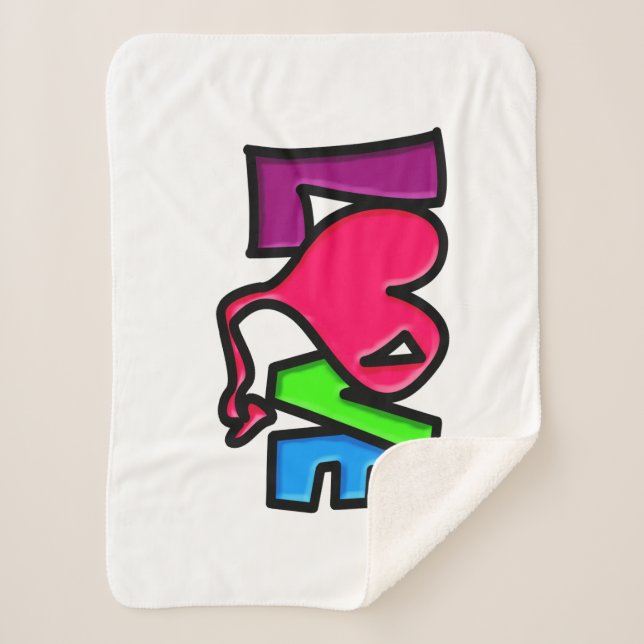 Cobertor Sherpa Amor (Frente)