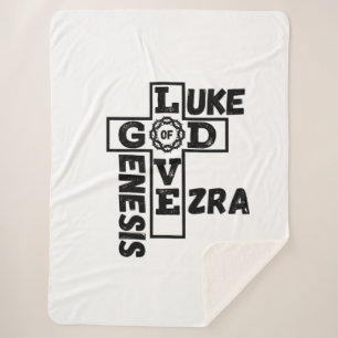 Cobertor Sherpa Amor a Deus Palavra-Cruzada Bíblica