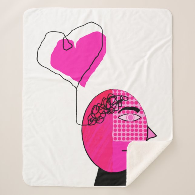 Cobertor Sherpa Amor à mente (Frente)